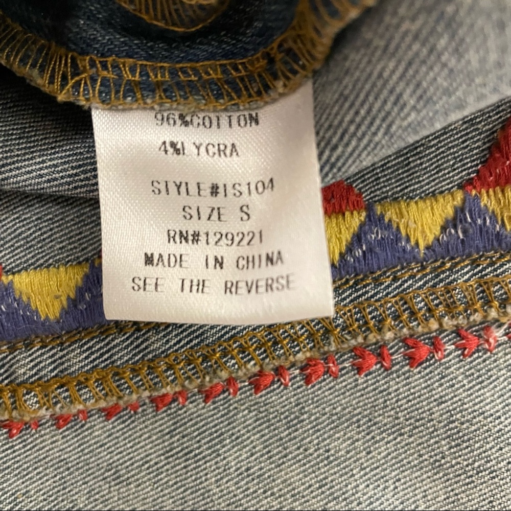 Signature8 Aztec embroidery denim skirt - Picture 4 of 10